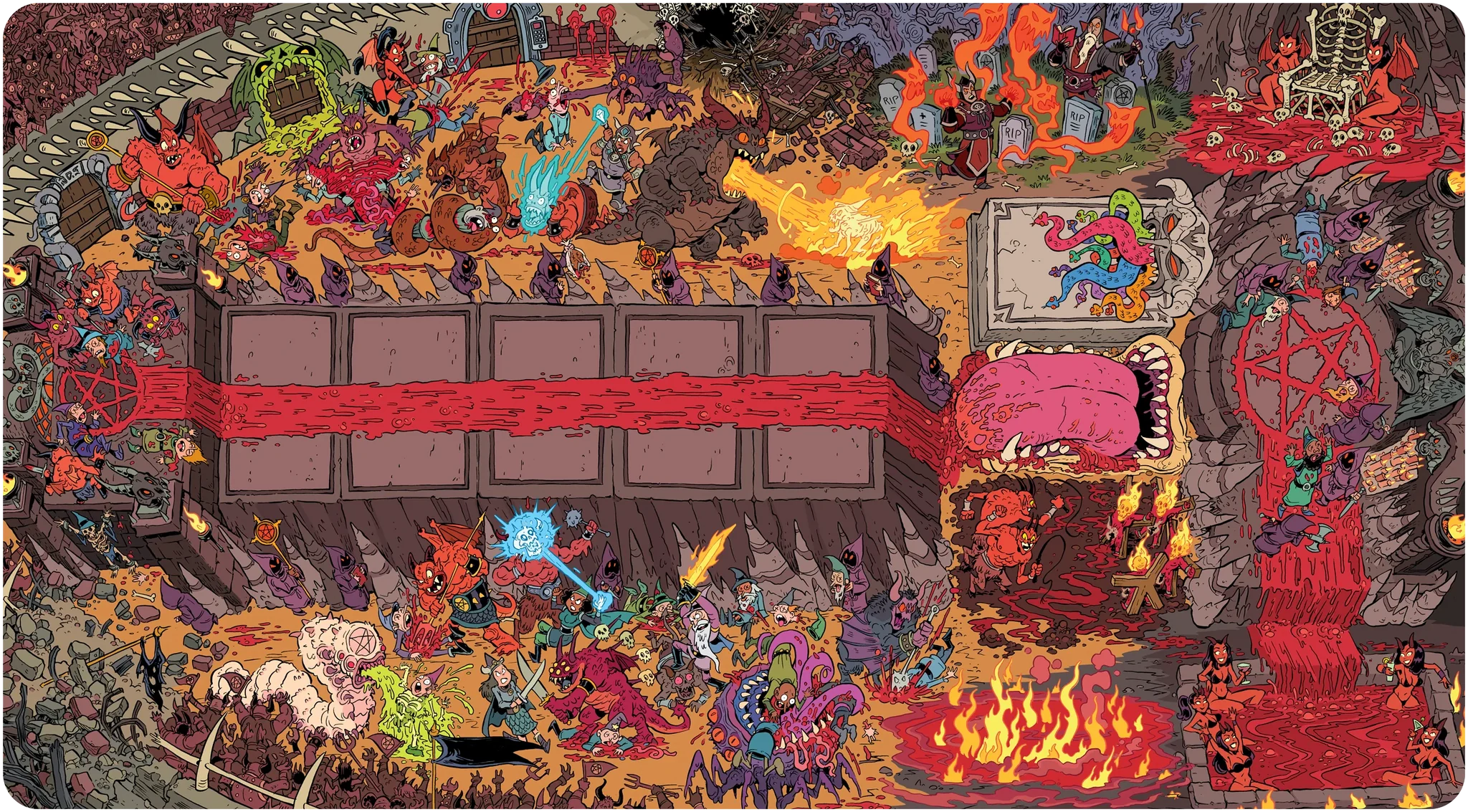Epic Spell Wars: Annihilageddon 3: Diabolical Infernal Playmat | Odin's Place