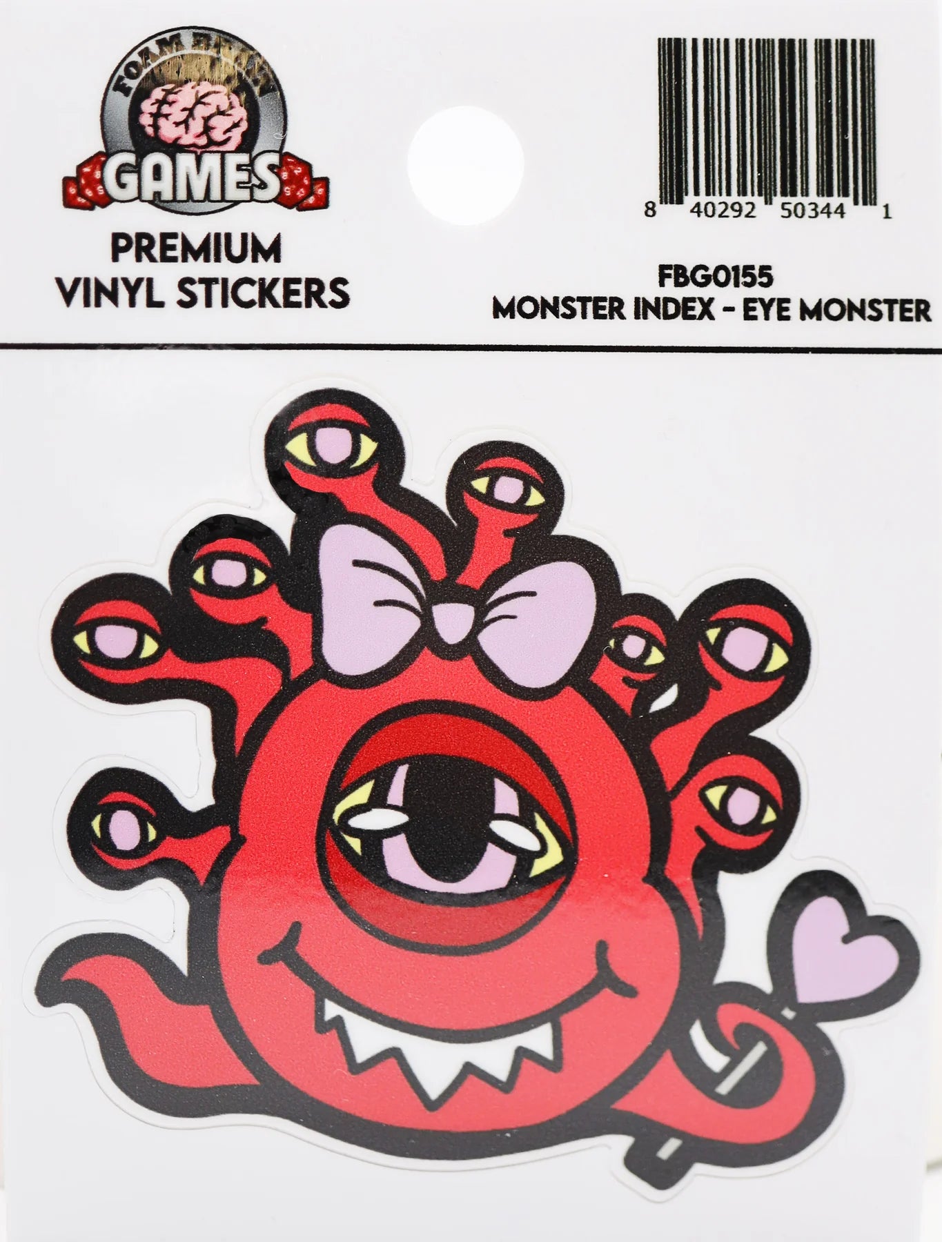 Foam Brain Monster Index Sticker: Eye Monster | Odin's Place