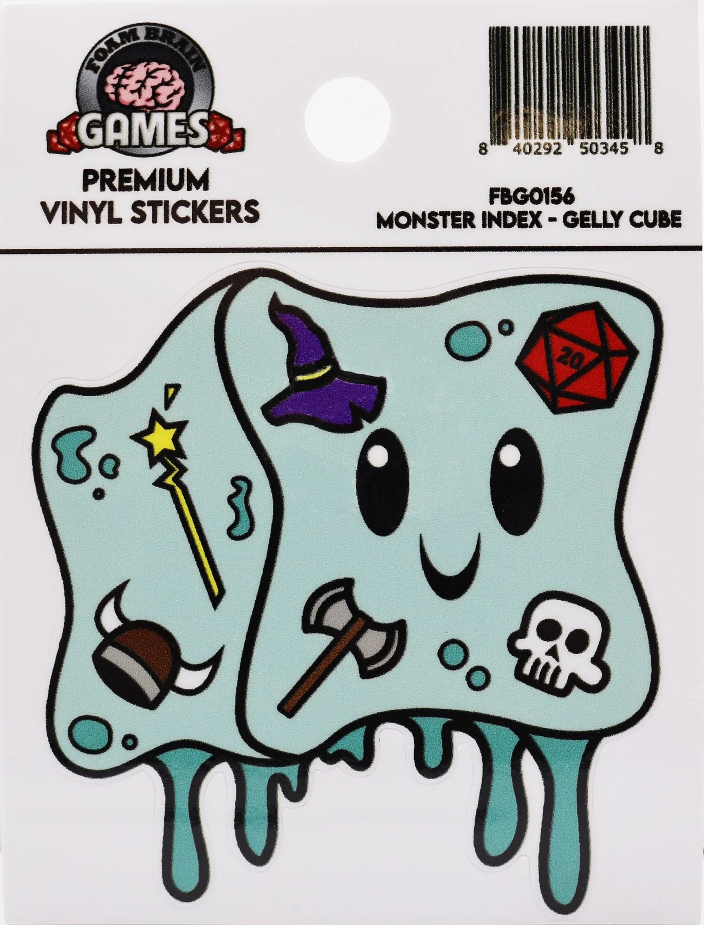 Foam Brain Monster Index Sticker: Gelly Cube | Odin's Place