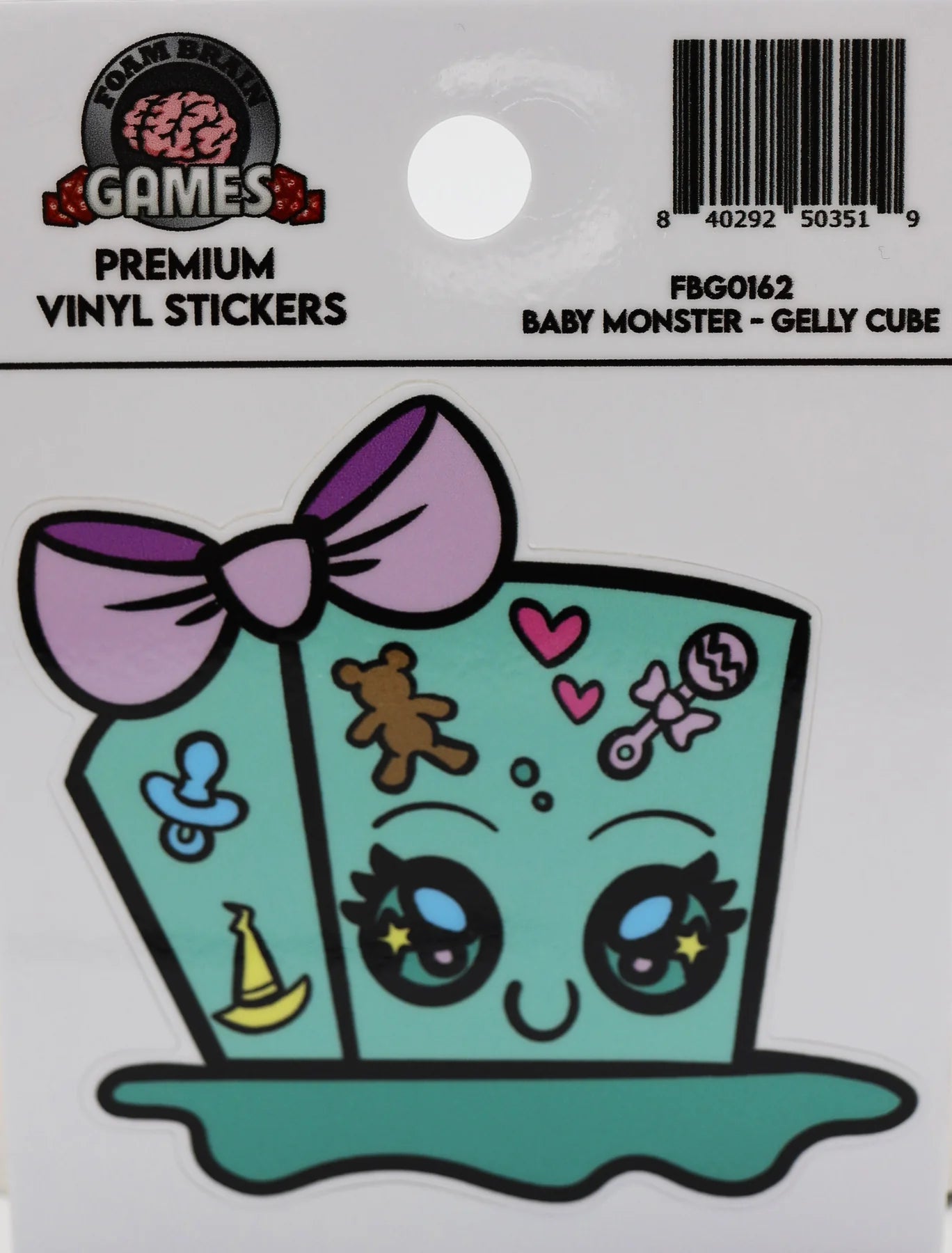Foam Brain Baby Monster Sticker: Gelly Cube | Odin's Place