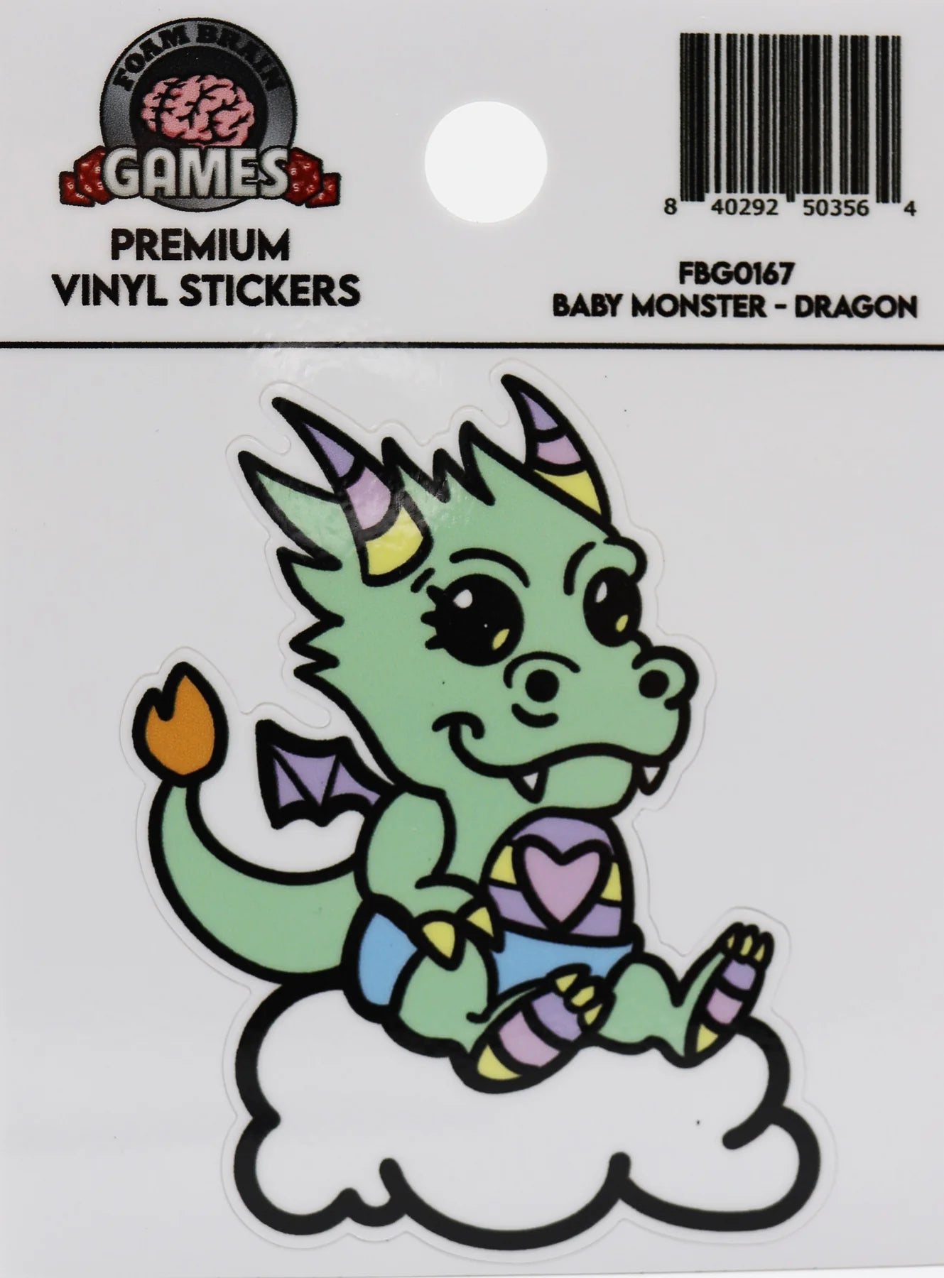 Foam Brain Baby Monster Sticker: Dragon | Odin's Place