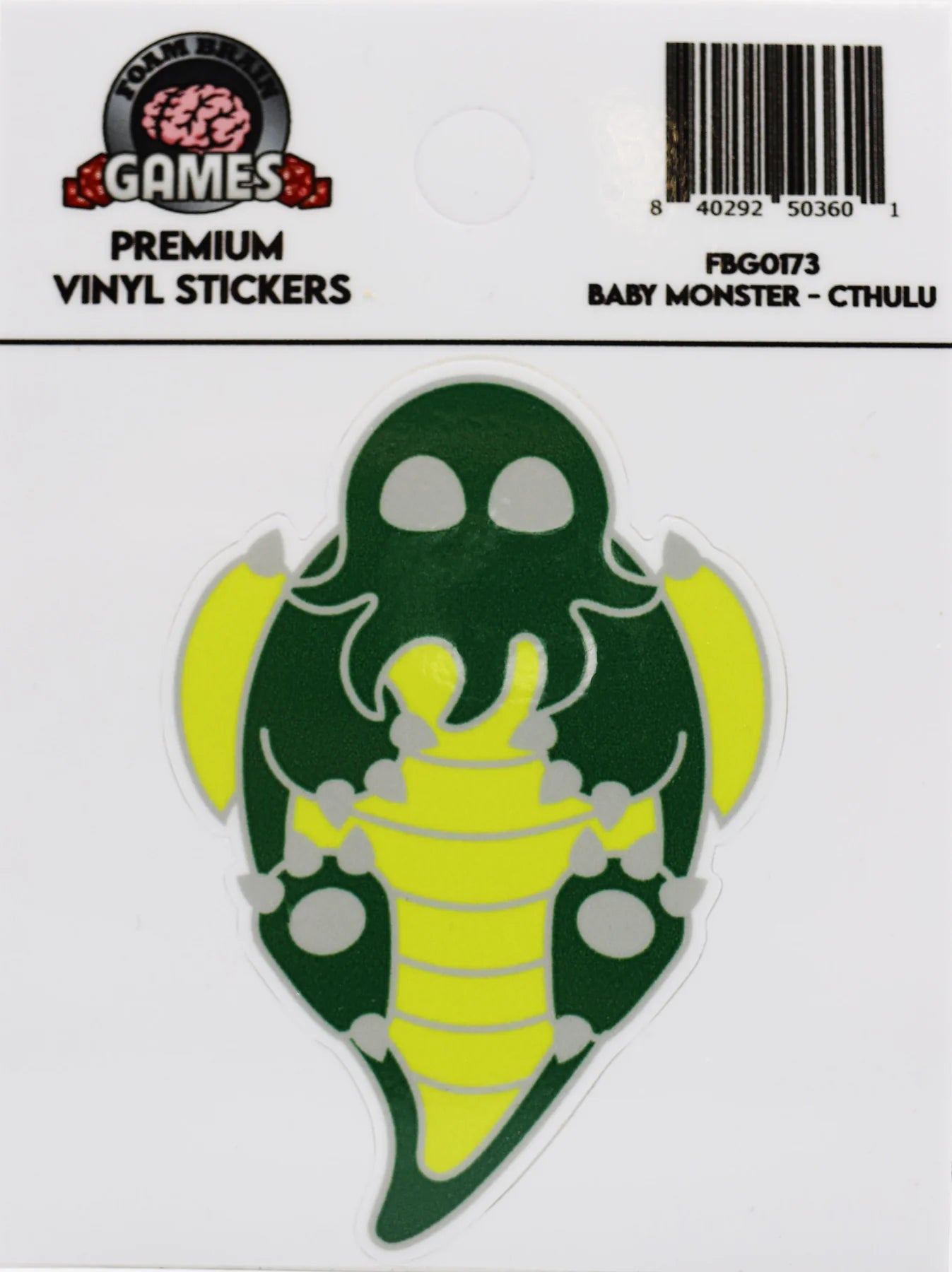 Foam Brain Baby Cthulhu Sticker | Odin's Place