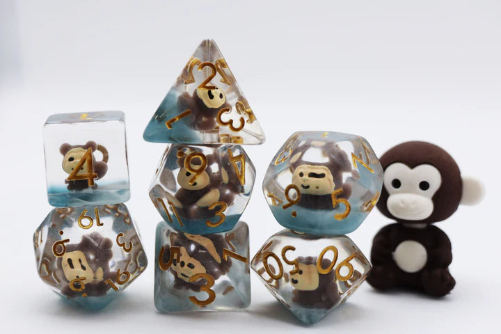 Foam Brain Poly 7 Dice Set Mischievous Monkey | Odin's Place