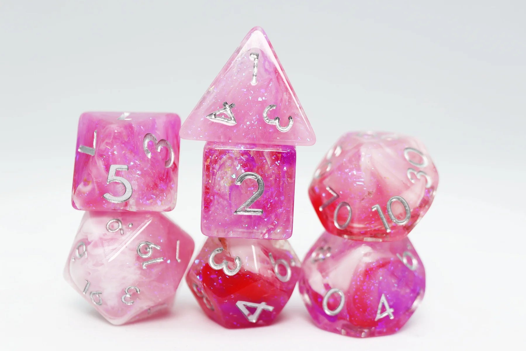 Foam Brain Flushed Frost Poly 7 Dice Set | Odin's Place
