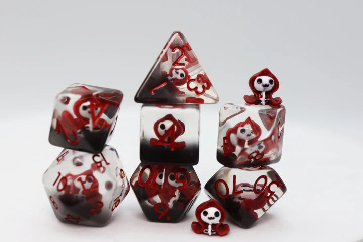 Foam Brain Poly 7 Dice Set Red Reaper | Odin's Place