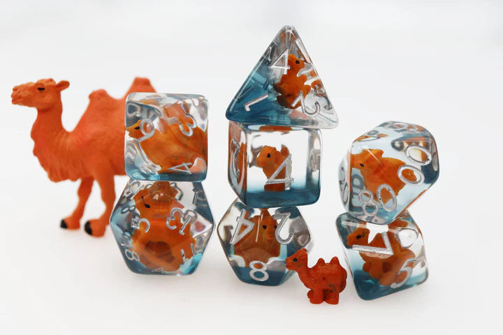 Foam Brain Poly 7 Dice Set Caravan Camel | Odin's Place
