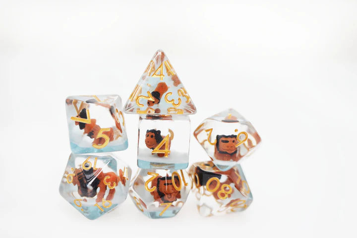 Foam Brain Poly 7 Dice Set Ferocious Feline | Odin's Place