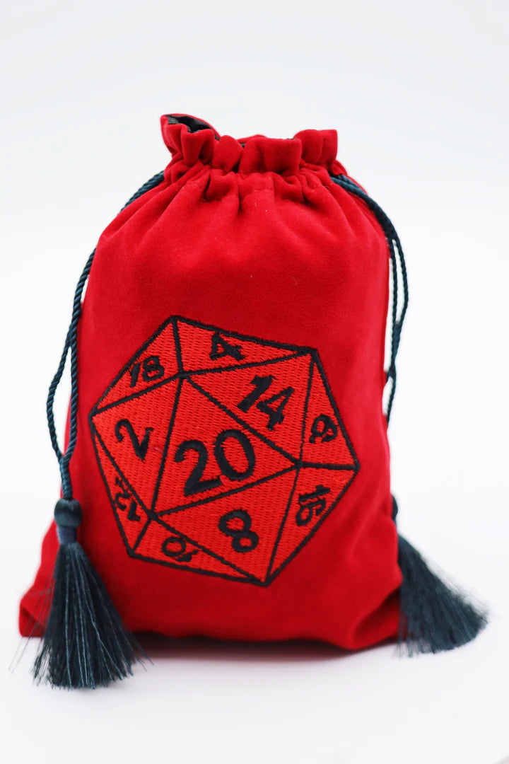 Foam Brain Dice Bag: Red D20 | Odin's Place