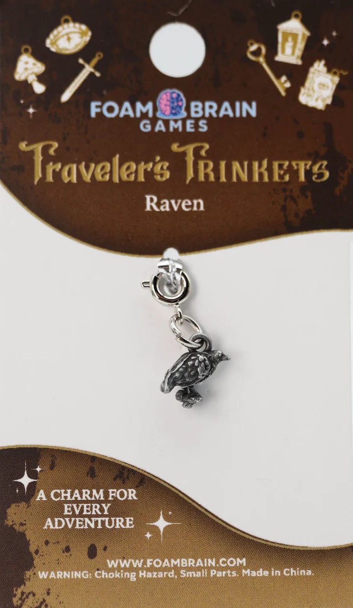 Foam Brain Traveler's Trinkets: Raven Charm | Odin's Place