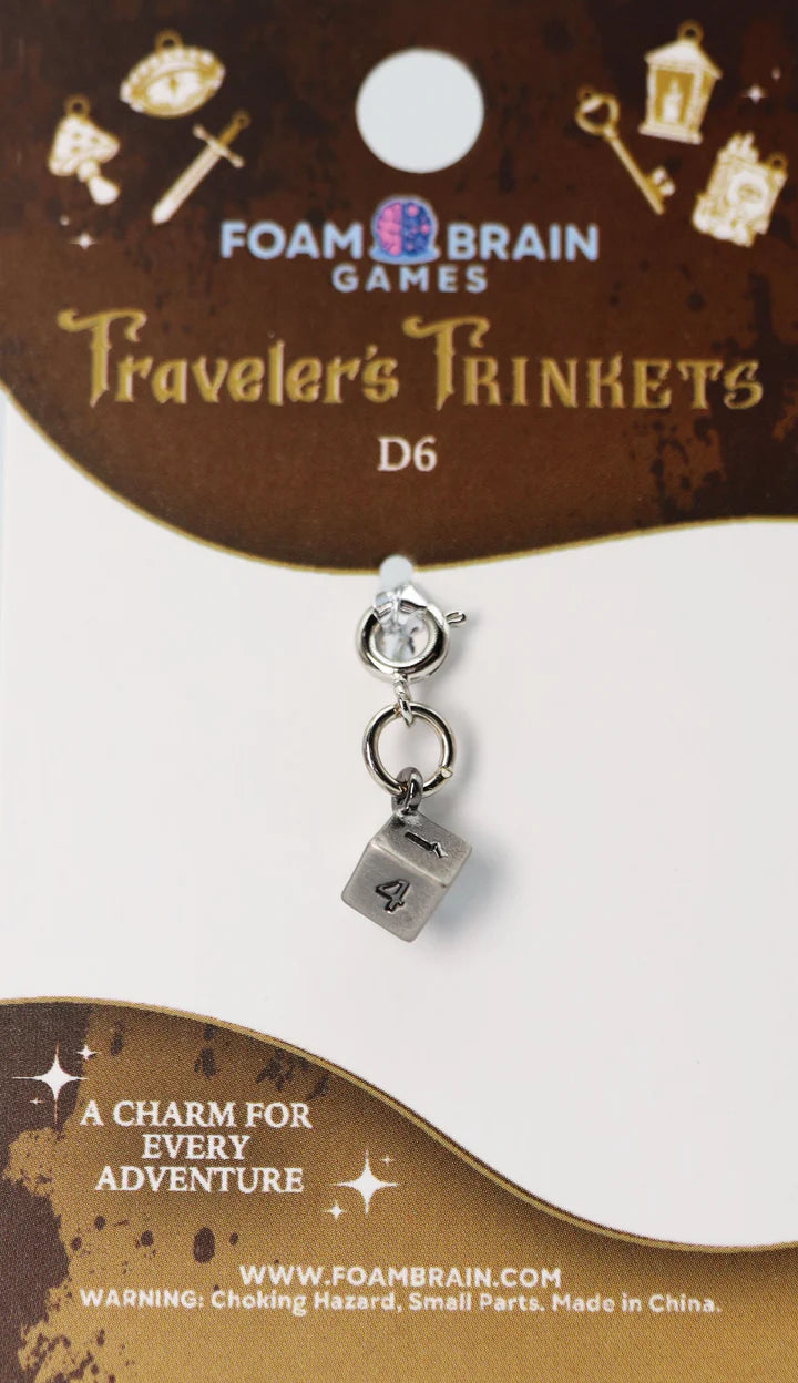 Foam Brain Traveler's Trinkets: D6 Charm | Odin's Place