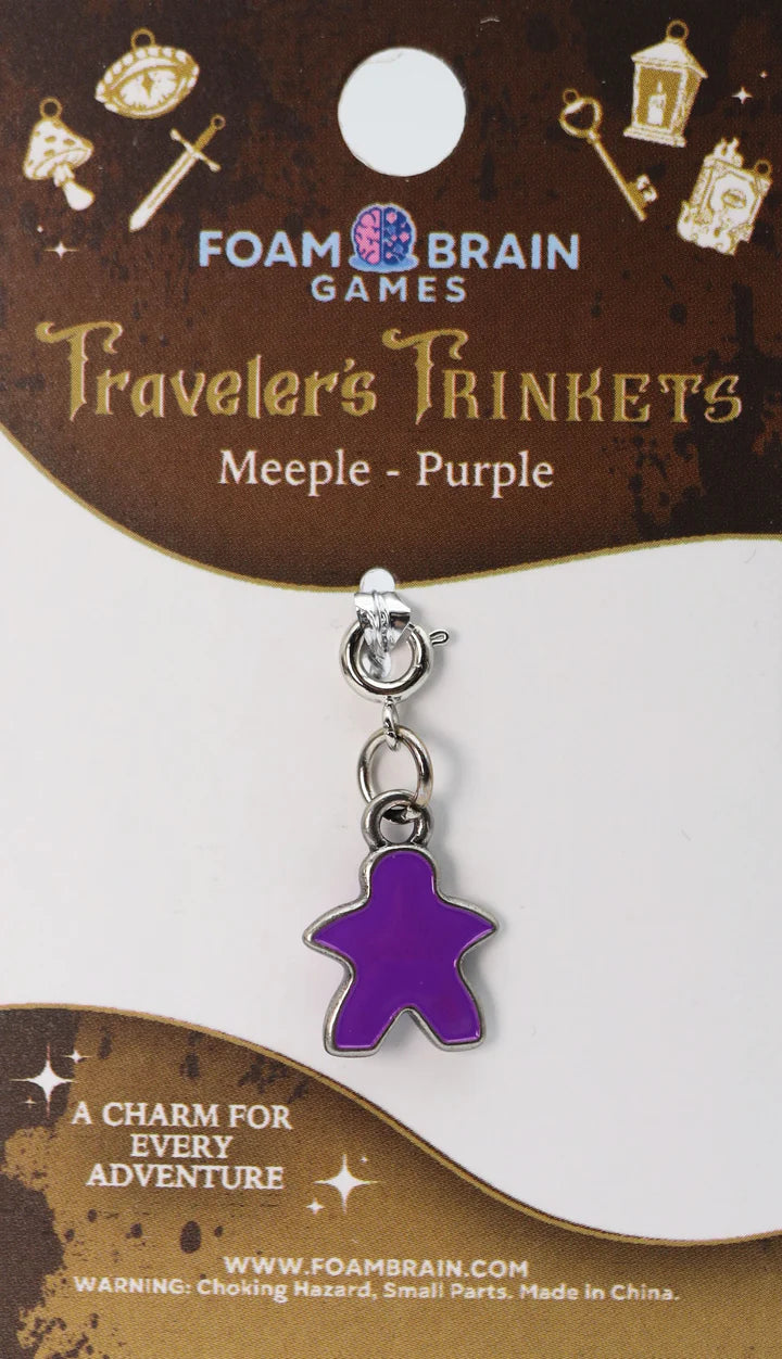 Foam Brain Traveler's Trinkets: Meeple - Purple Charm | Odin's Place