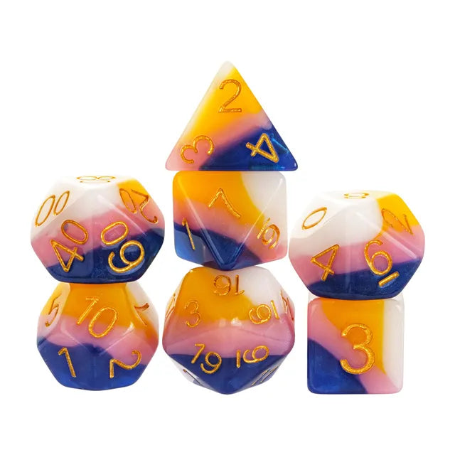 Foam Brain Fruit Taffy Poly 7 Dice Set | Odin's Place