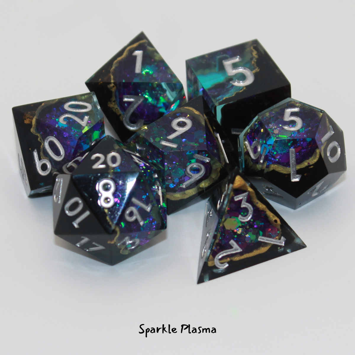 Game Habit Sharp-Edge Wave 3 Geode Dice | Odin's Place