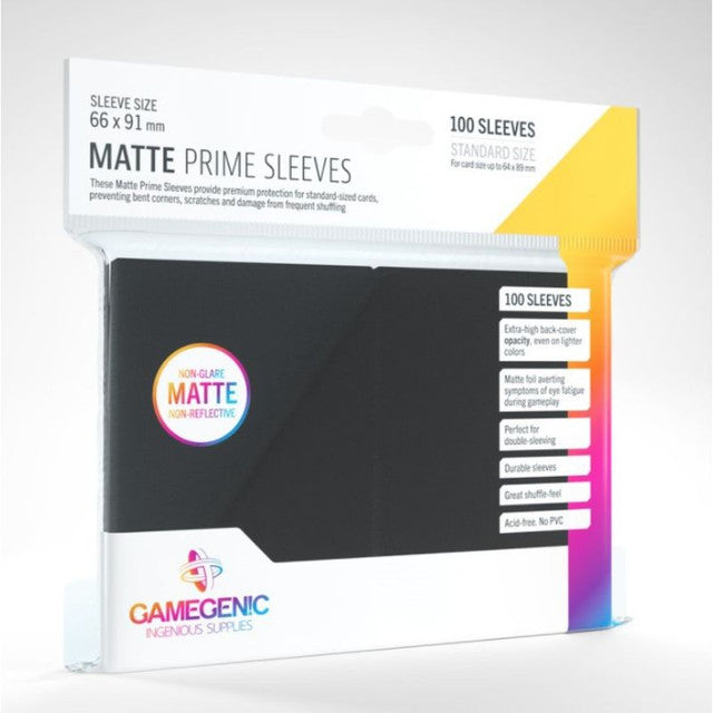 Gamegenic Matte Prime Card Sleeves: Black | Odin's Place