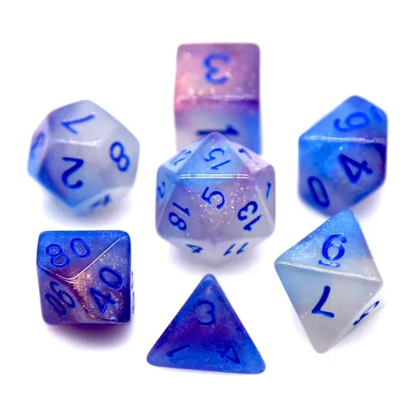 Foam Brain Glow in the Dark- Glowing Memory Poly 7 Dice Set | Odin's Place