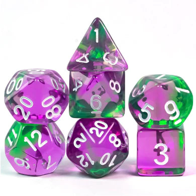 Foam Brain Grapes on the Vine Poly 7 Dice Set | Odin's Place