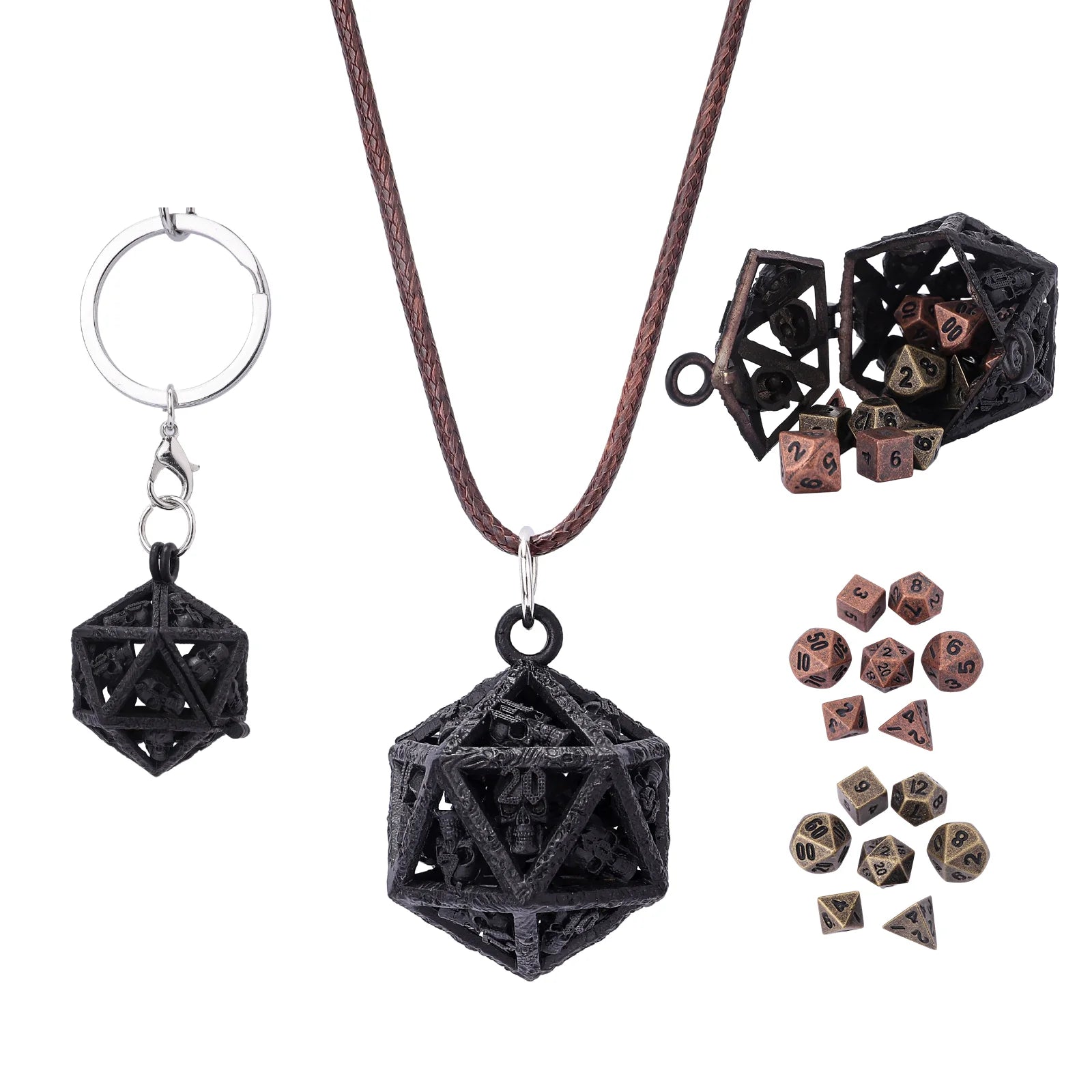 HYMGHO - Grimskull's D20 Locket Gift Set - Matte Black | Odin's Place