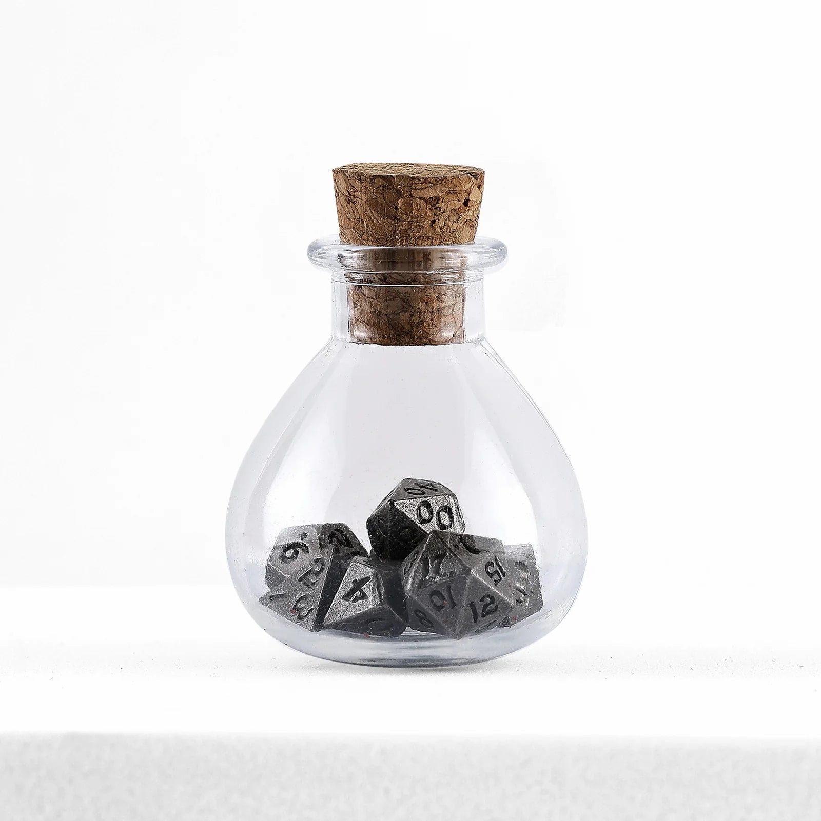 HYMGHO - Unseelie Mini Metal RPG Dice Set - Gunmetal | Odin's Place