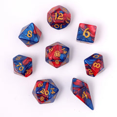HYMGHO - Wyrmforged Rollers - Rounded Edge 8 Piece Polyhedral Dice sets | Odin's Place