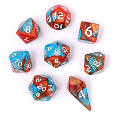 HYMGHO - Wyrmforged Rollers - Rounded Edge 8 Piece Polyhedral Dice sets | Odin's Place