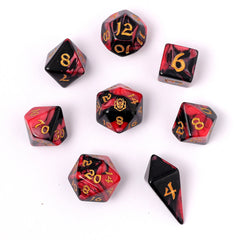 HYMGHO - Wyrmforged Rollers - Rounded Edge 8 Piece Polyhedral Dice sets | Odin's Place