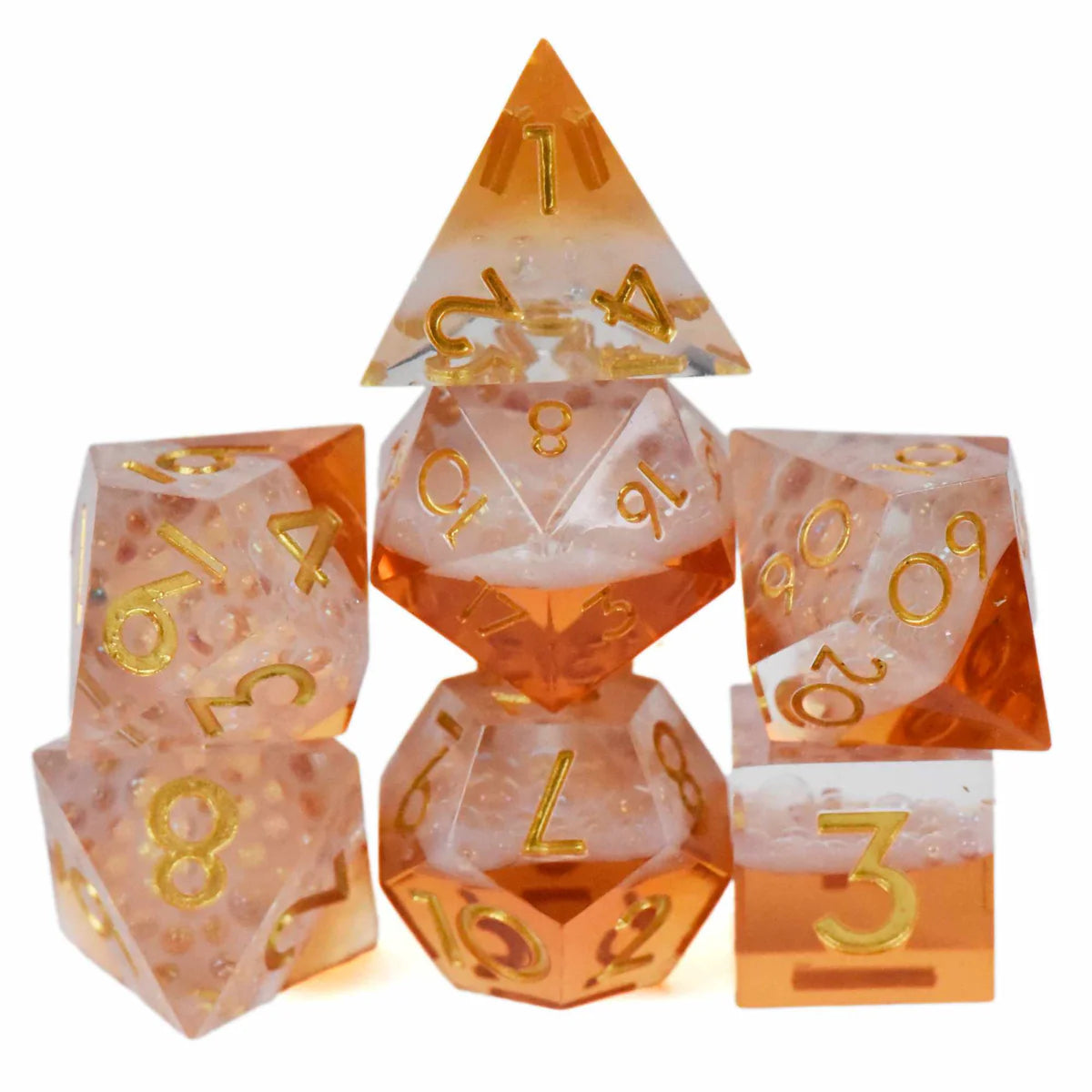 DND Dice Poly 7 Dice Set: Hold My Beer (Handmade) | Odin's Place