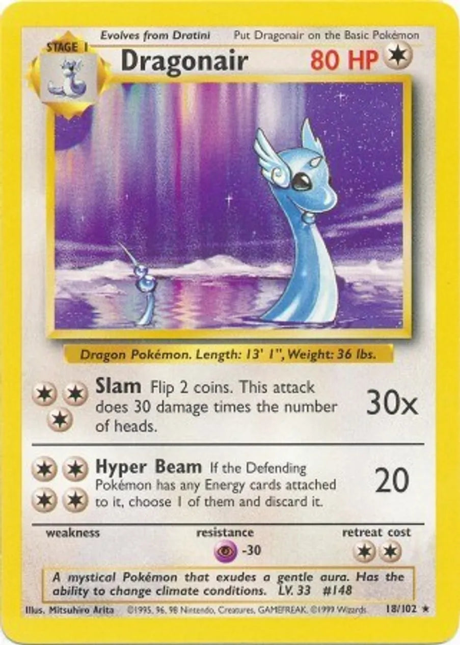 Pokemon: Base Set: Dragonair (18/102) NM | Odin's Place