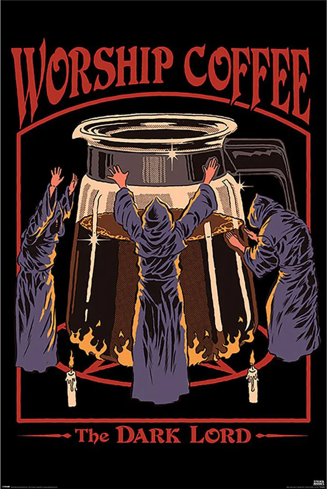 Poster: Steven Rhodes - Worship Coffee | Odin's Place