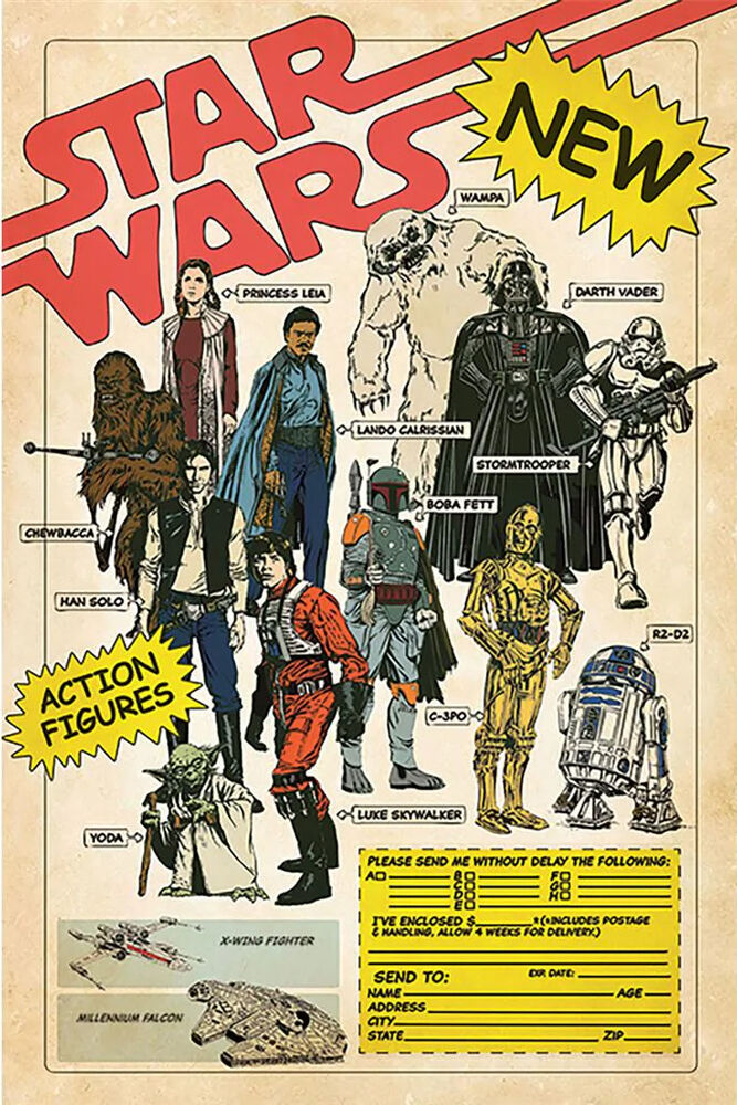 Poster: Star Wars Figures Retro | Odin's Place