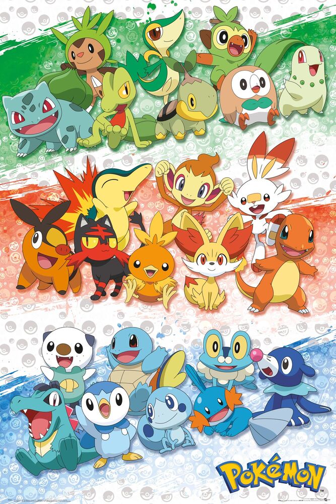 Poster: Pokemon First Partners $12.99 | Odin's Place
