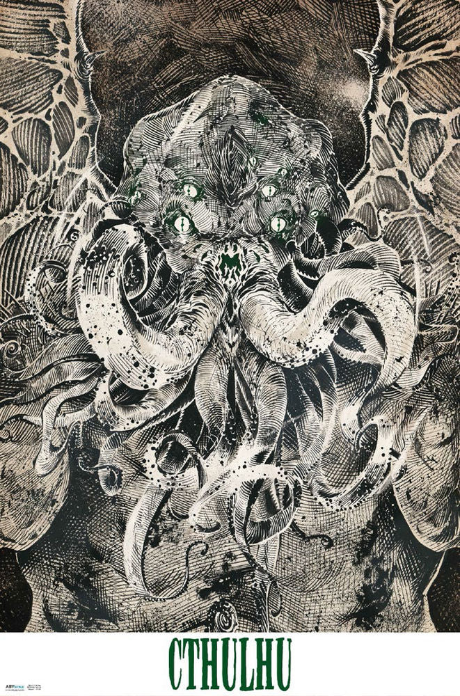 Poster: Cthulhu - B & W | Odin's Place