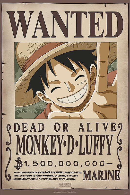 Poster: One Piece Wanted (Luffy) | Odin's Place