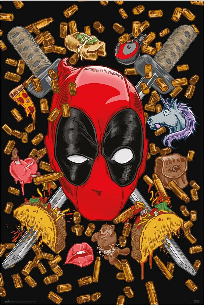 Poster: Deadpool - Bullets & Chimichangas | Odin's Place