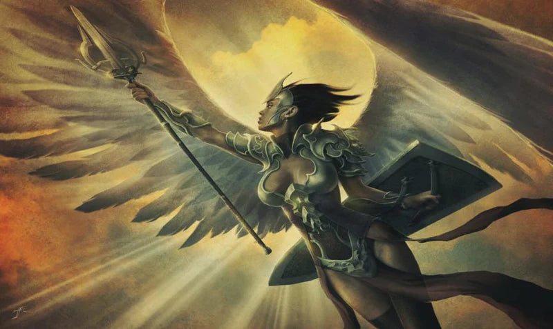 Gamer Mats Playmat: Golden Angel by Jason Engel Stitched | Odin's Place