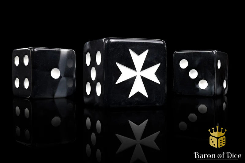 Barron Of Dice: Knights Templar - Black | Odin's Place