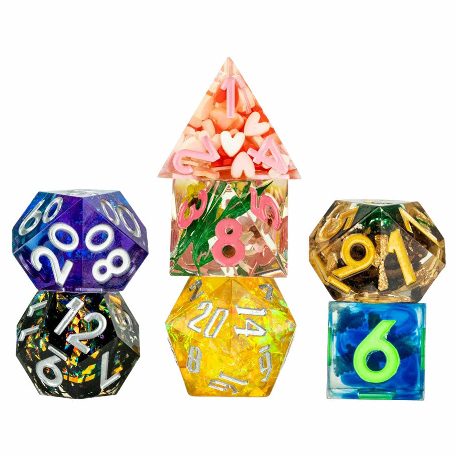 Mystery Misfit Sharp Edge Mismatched Dice Set (7) | Odin's Place