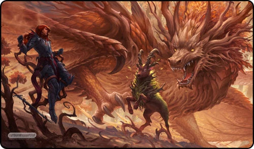 Gamer Mats Playmat: Leaf Dragon Stitched | Odin's Place