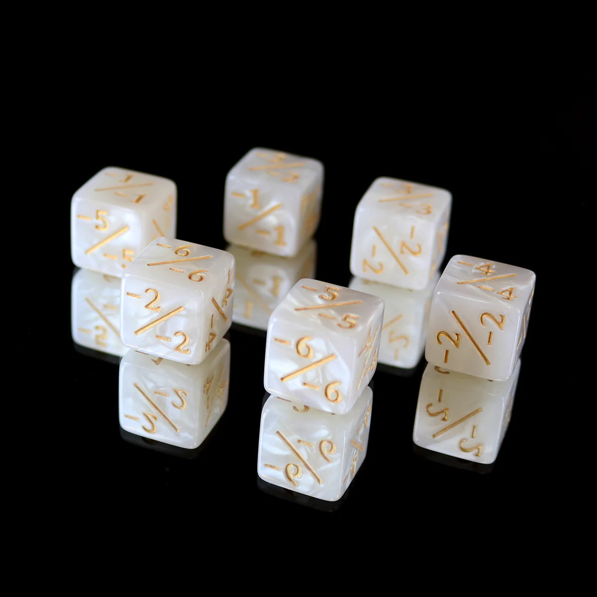 Die Hard Dice MtG Spindown Counters - Negative D6 Counter Set White | Odin's Place
