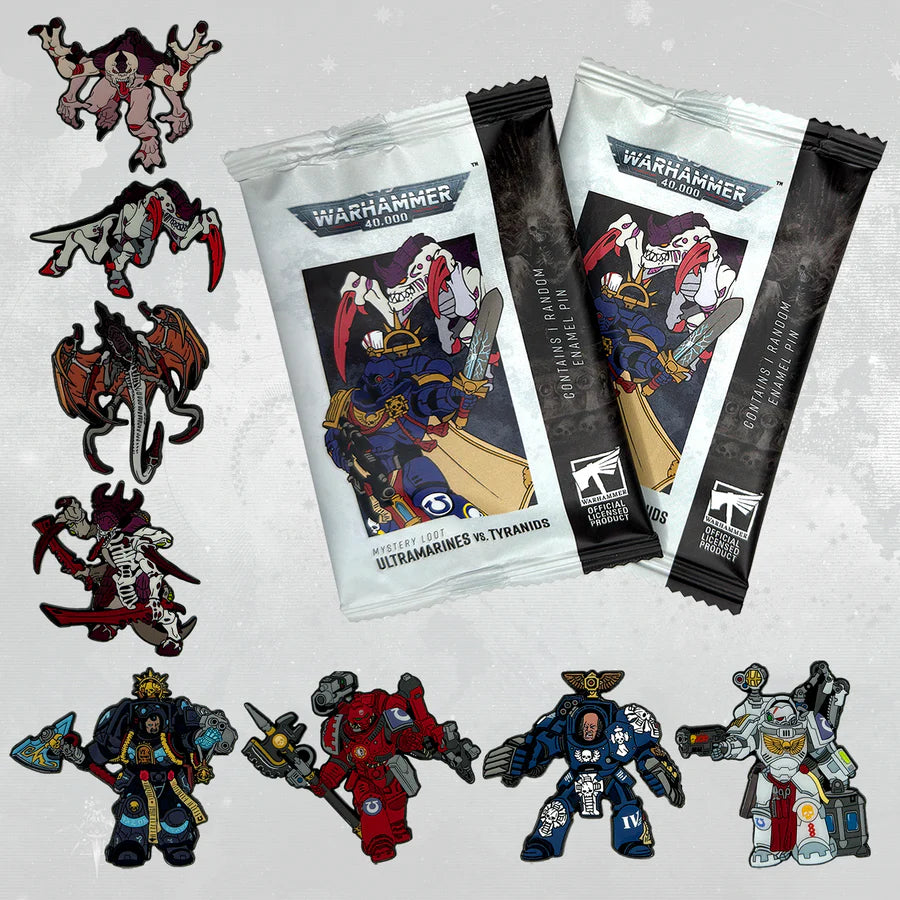 Foam Brain Mystery Loot: Ultramarines vs. Tyranids Enamel Pin Blind Bag | Odin's Place
