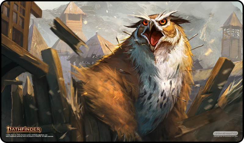 Gamermats Playmat: Giant Owlbear Attack - Pathfinder | Odin's Place