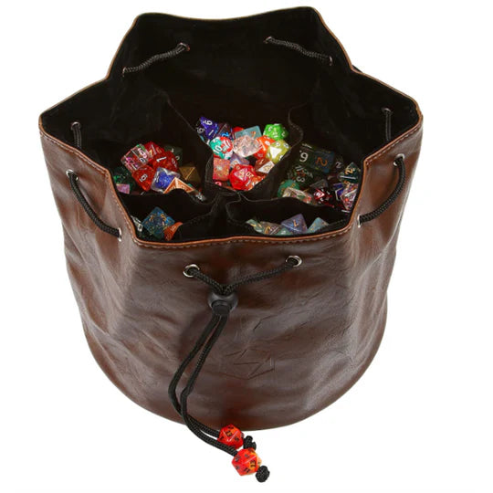 Forged Gaming Pouch of the Endless Hoard Dice Bag Brown with Black | Odin's Place