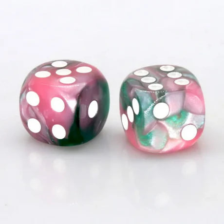 12 piece D6's - Pink and Green Pearlescent | Odin's Place