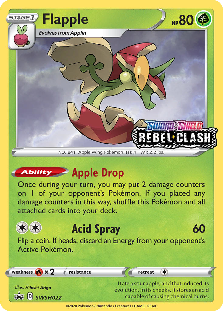 Flapple (SWSH022) (Staff Prerelease Promo) [Sword & Shield: Black Star Promos] | Odin's Place