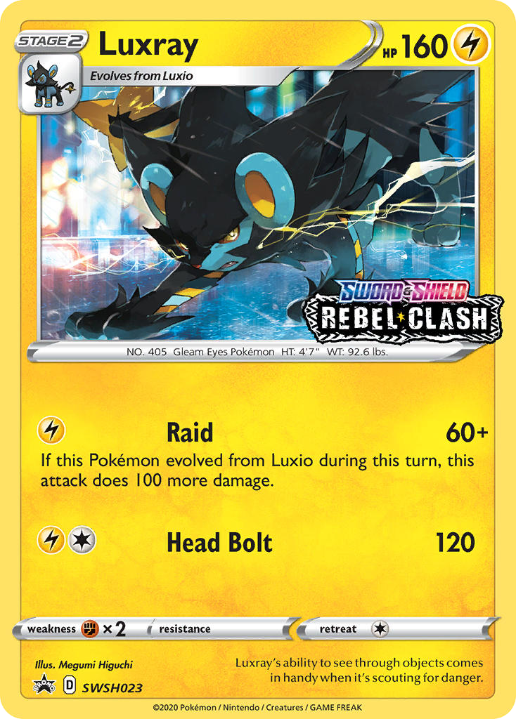 Luxray (SWSH023) (Staff Prerelease Promo) [Sword & Shield: Black Star Promos] | Odin's Place