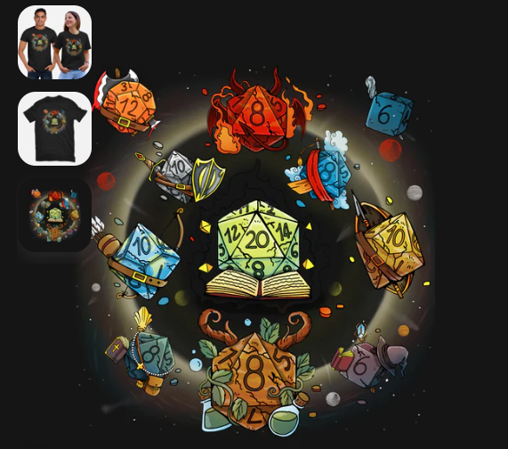 T-Shirt: Black Hole Dice | Odin's Place