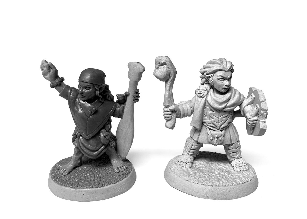 Dungeon Dwellers Bones: Halfling Druid and River Witch | Odin's Place