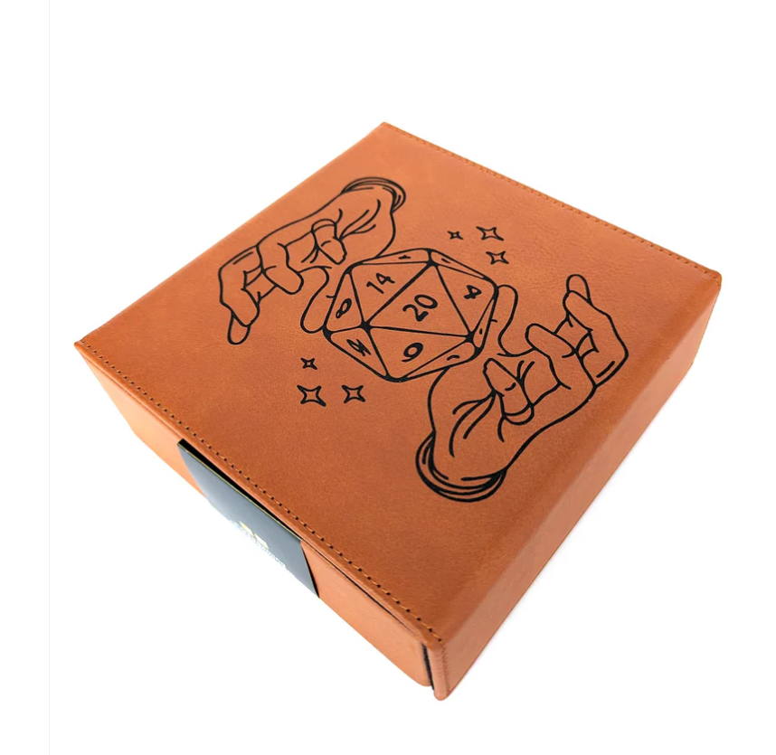 NTSD Gaming Vegan Leather Dice Box, Assorted Styles | Odin's Place