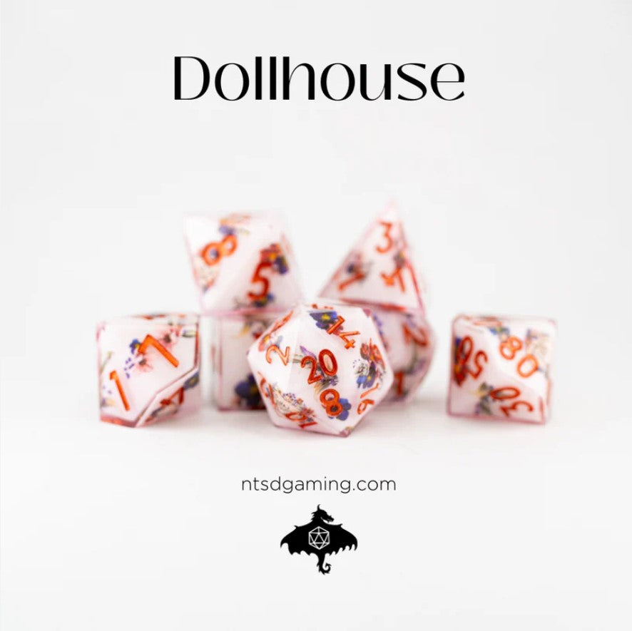 NTSD Sharp-Edged Dice in Test Tube, Assorted Styles | Odin's Place