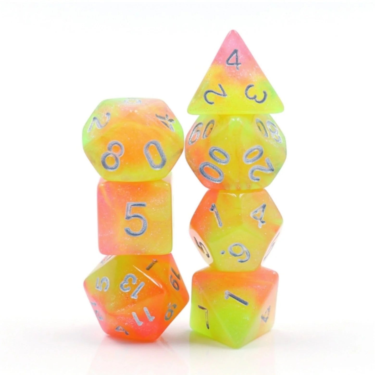 Foam Brain Summer's Joy Poly 7 Dice Set | Odin's Place