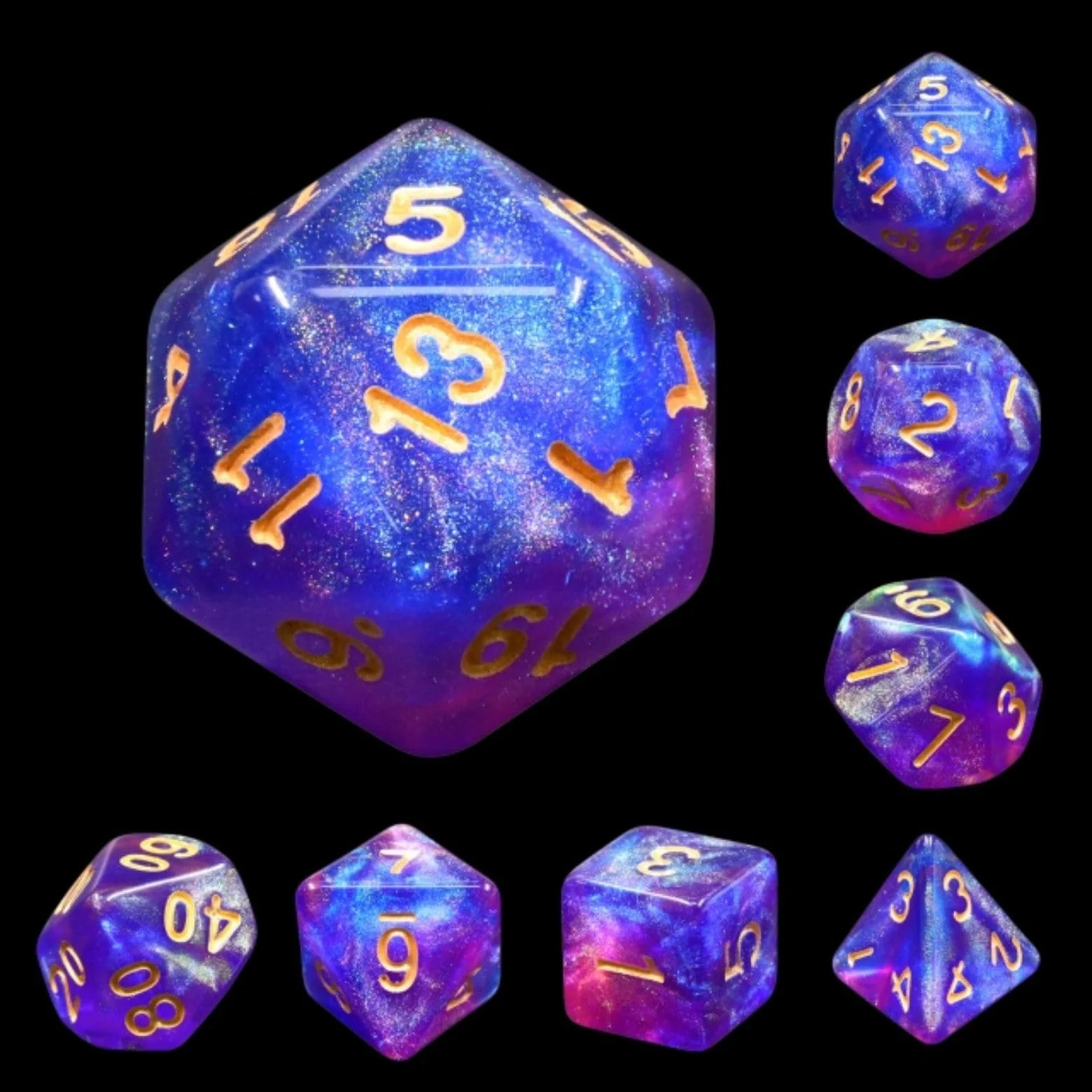 Foam Brain Blue Enchantress Poly 7 Dice Set | Odin's Place